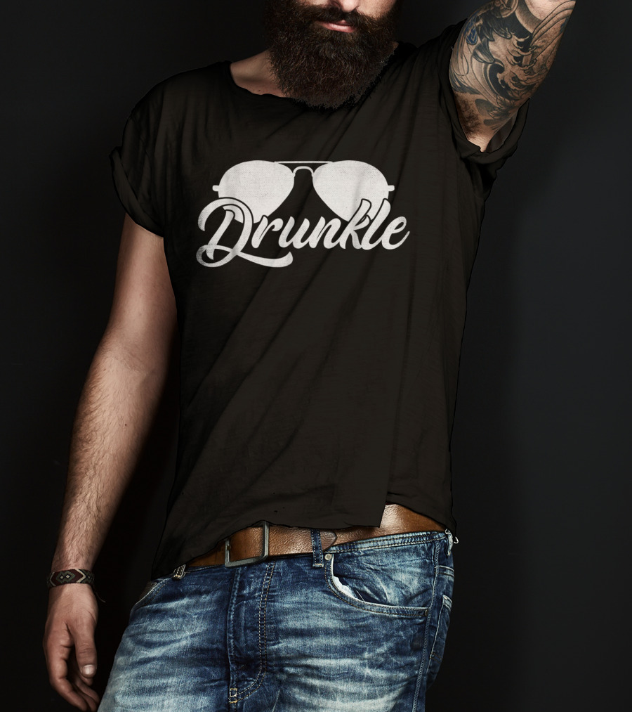 Drunkle Sunglasses Cool Uncle T-Shirt