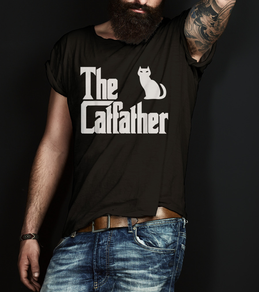 The Catfather Funny Cat Dad Pet Owner T-Shirt