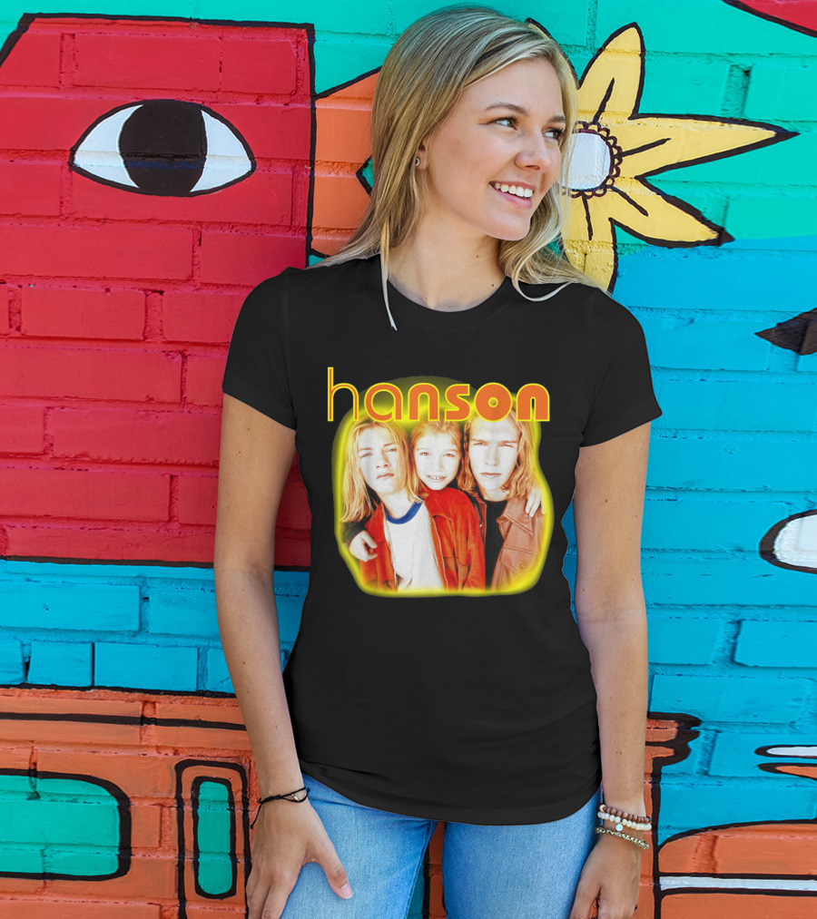 Hanson Band Members Vibrant Yellow Orange Aura T-Shirt