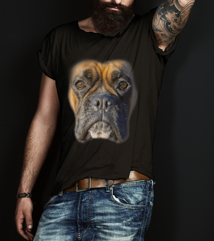Animal Lover Boxer Face Funny Dog Lovers Tee For Pet Enthusiasts T-Shirt