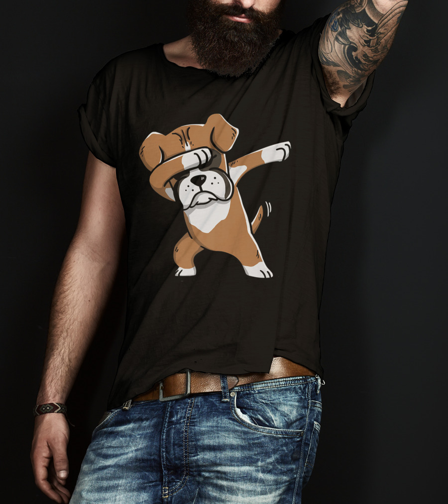 Funny Dabbing Boxer Dog Kids T-Shirt