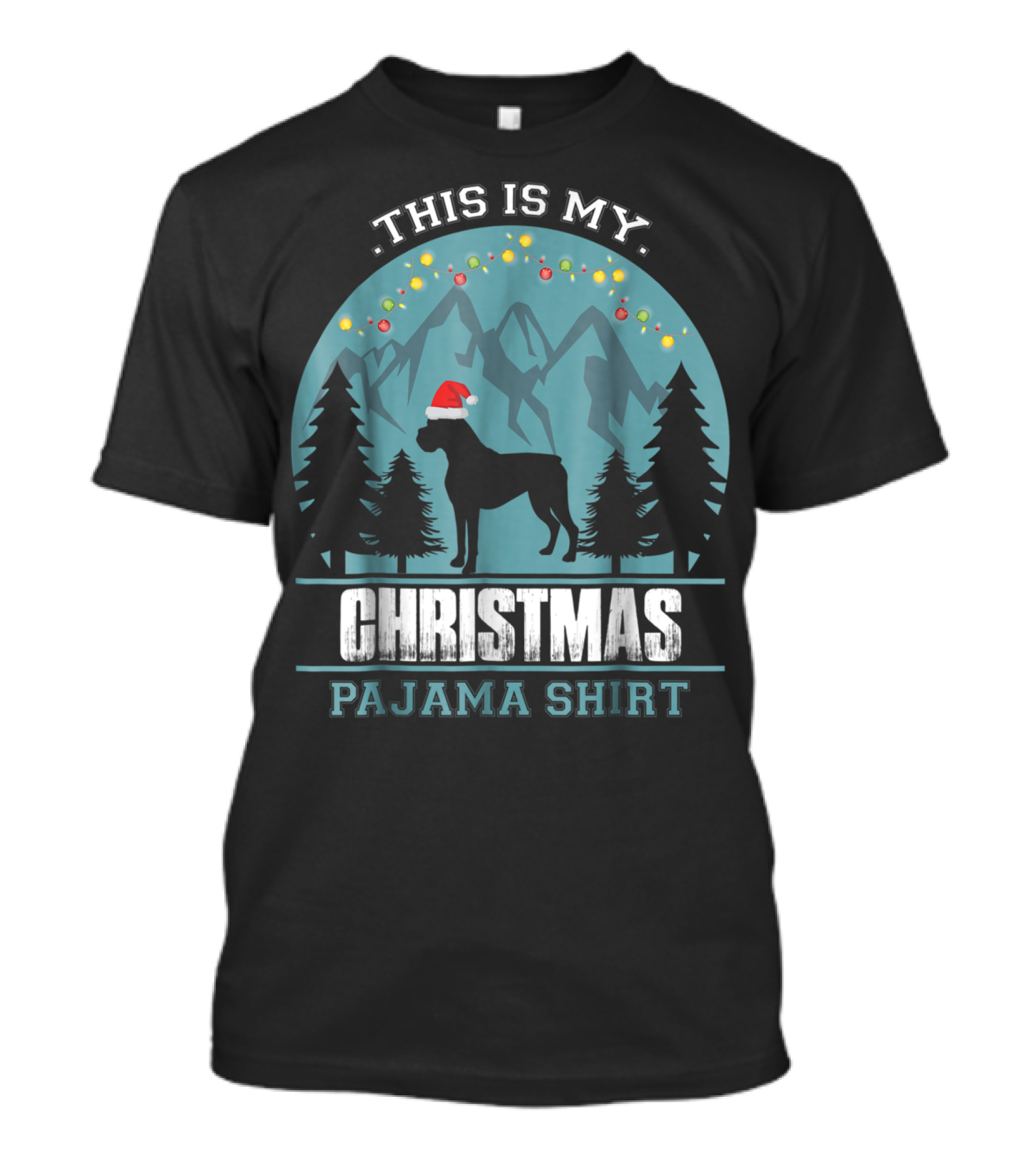 This Is My Christmas Pajama Shirt Boxer Dog T-Shirt