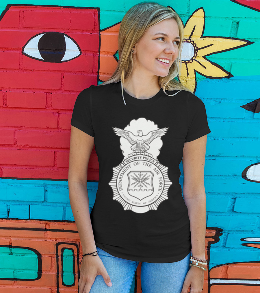 Security Police Department Of The Air Force United States Of America Badge T-Shirt