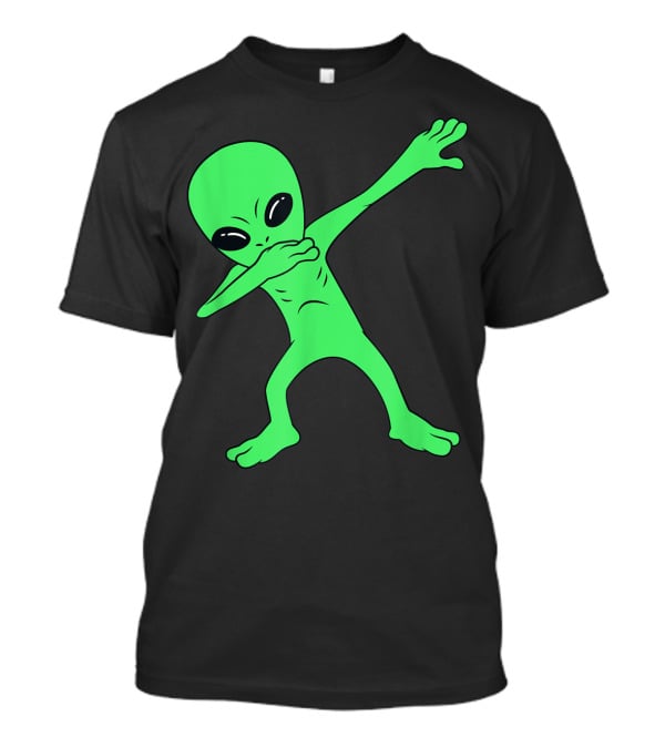 Dabbing Green Alien Halloween Funny Dab Dance T-Shirt