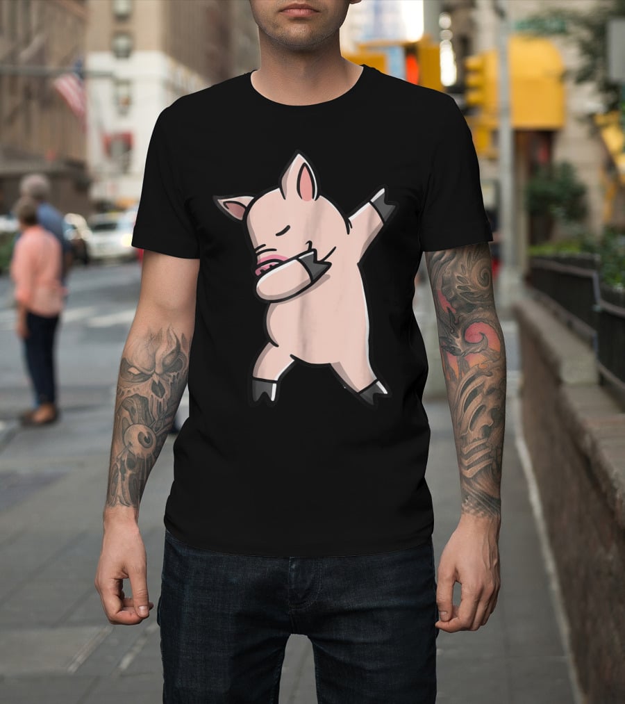 Dabbing Piggy Piglet Youth Gesture T-Shirt