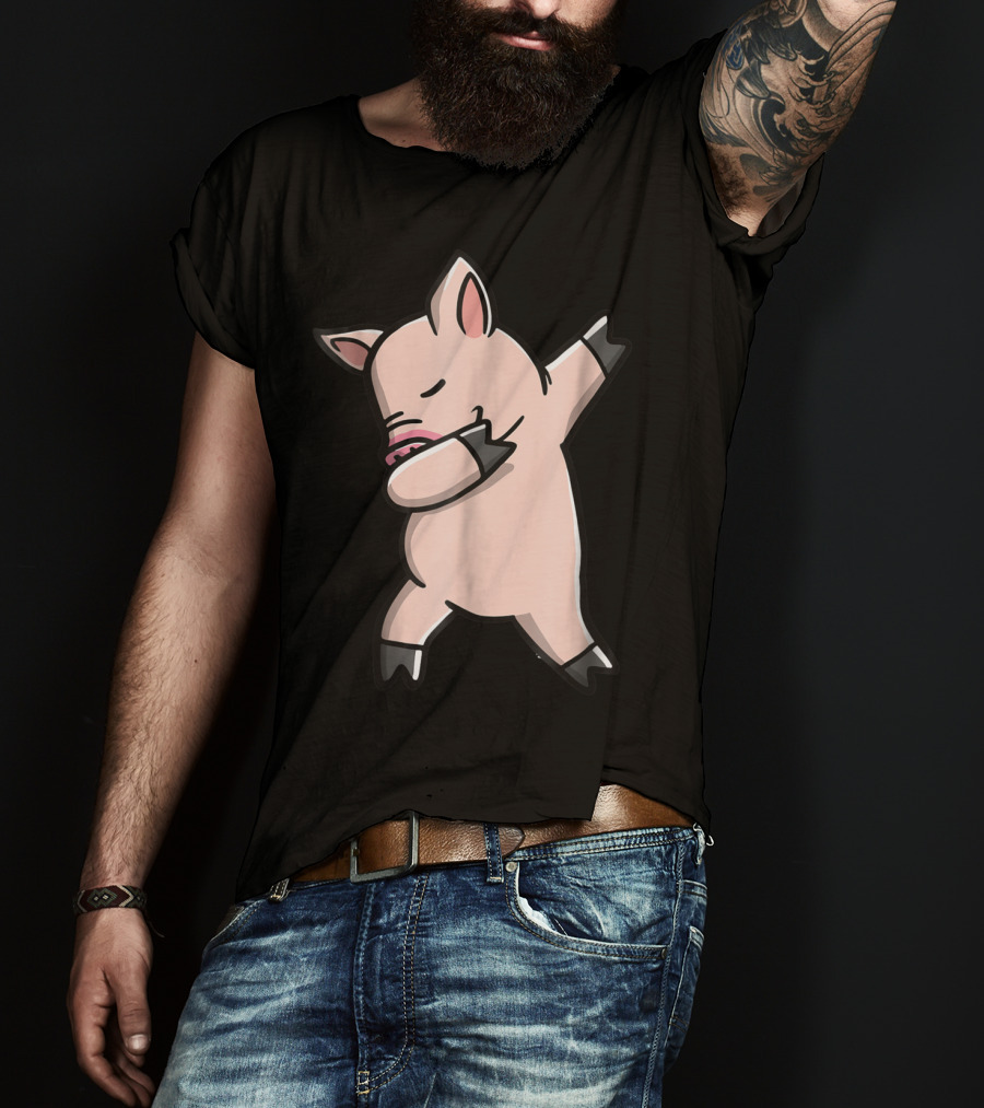 Dabbing Piggy Piglet Youth Gesture T-Shirt