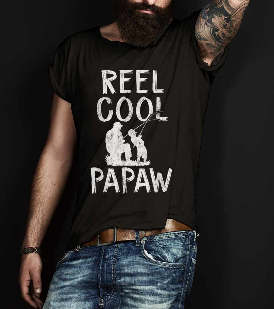 Reel Cool Papaw Father's Day Fishing T-Shirt