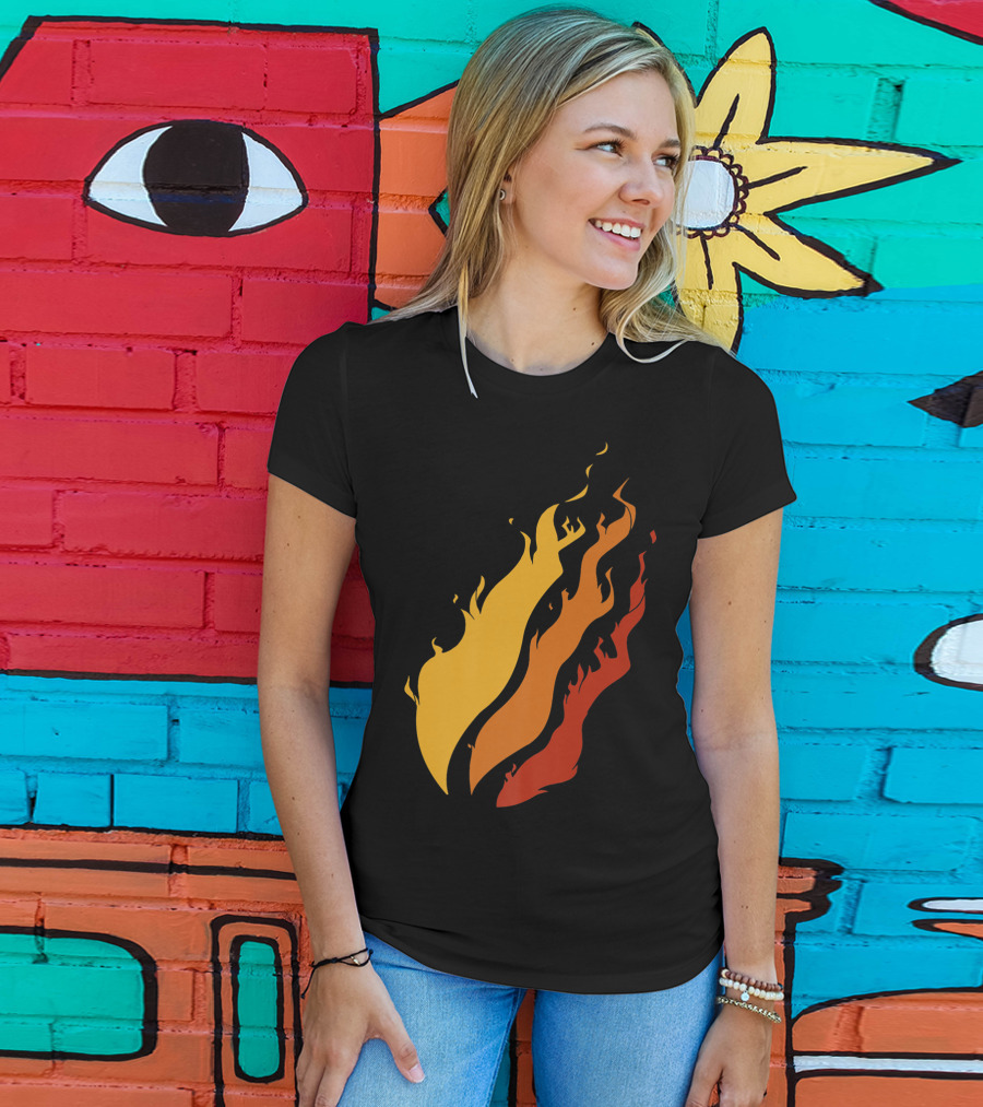 Fire Nation Boys Gaming Playz Streamer Gamer Fiery Flame Elements T-Shirt