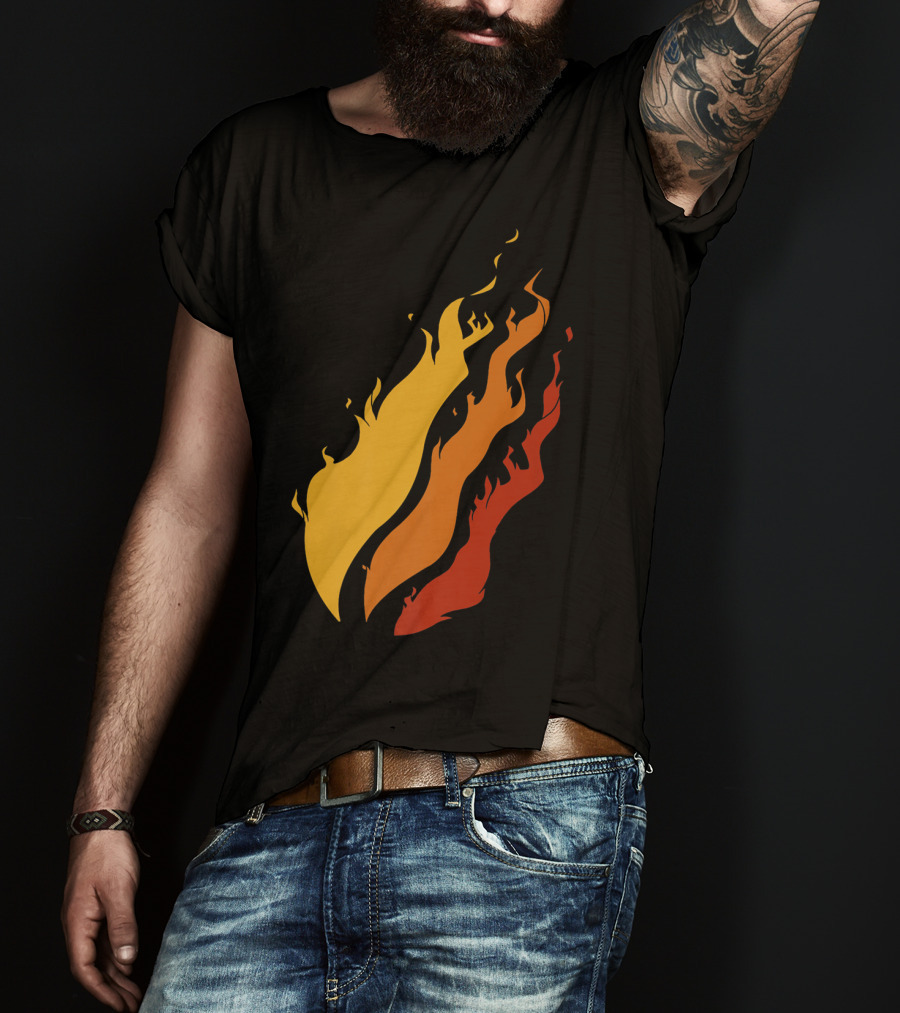 Fire Nation Boys Gaming Playz Streamer Gamer Fiery Flame Elements T-Shirt