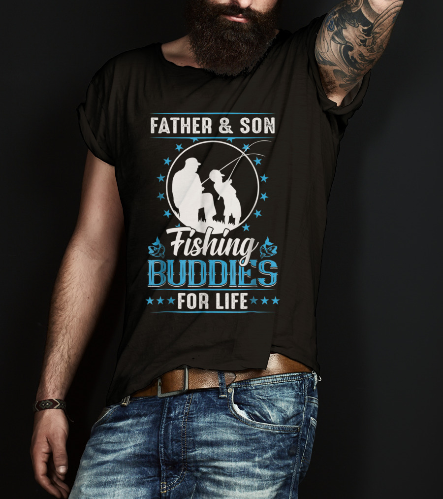 Father And Son Fishing Buddies For Life T-Shirt