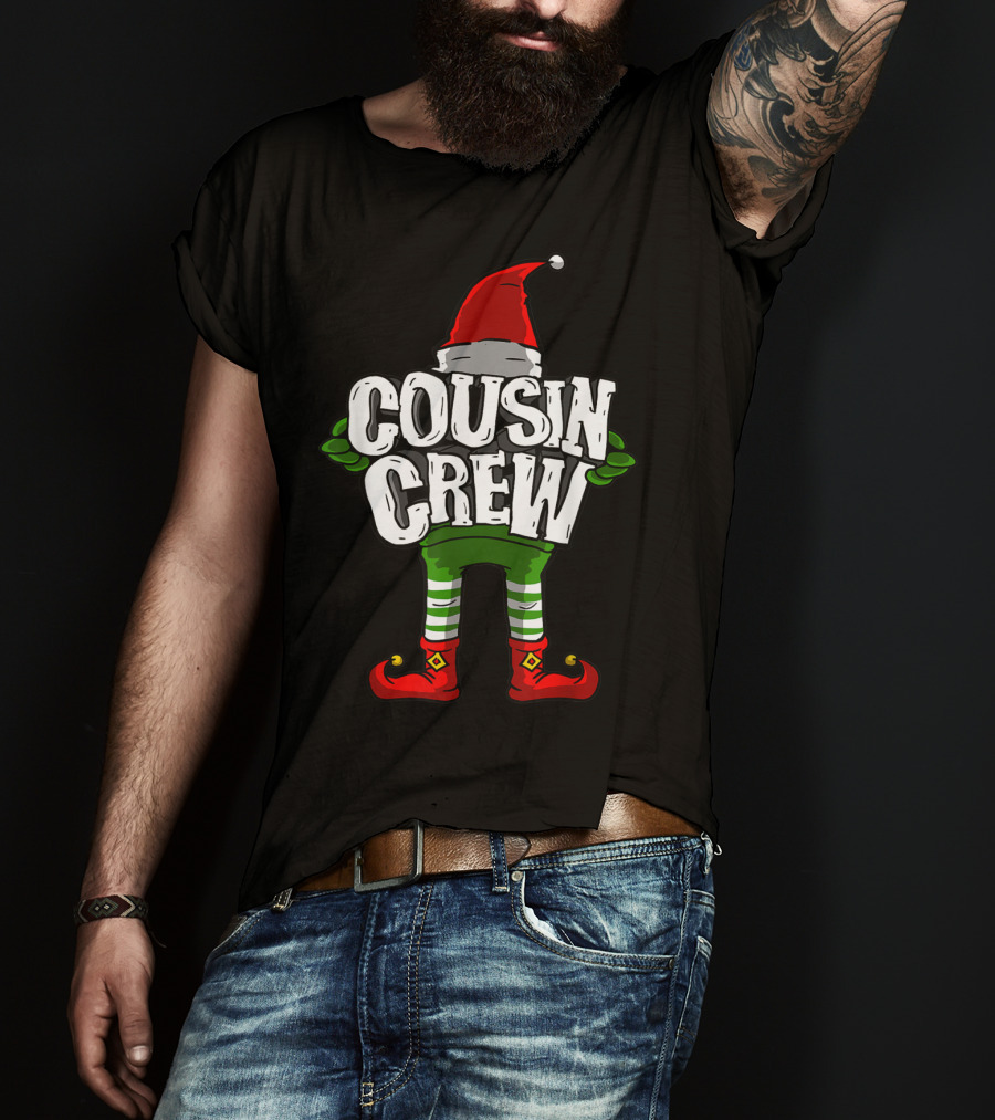 Cousin Crew Christmas Elf Festive Holiday T-Shirt
