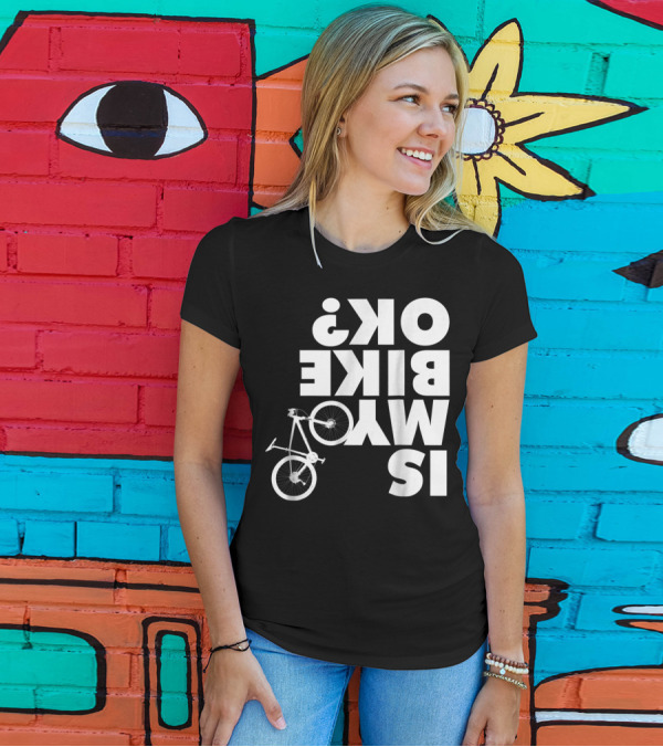 Funny Upside Down Is My Bike Ok Mountain Bike T-Shirt
