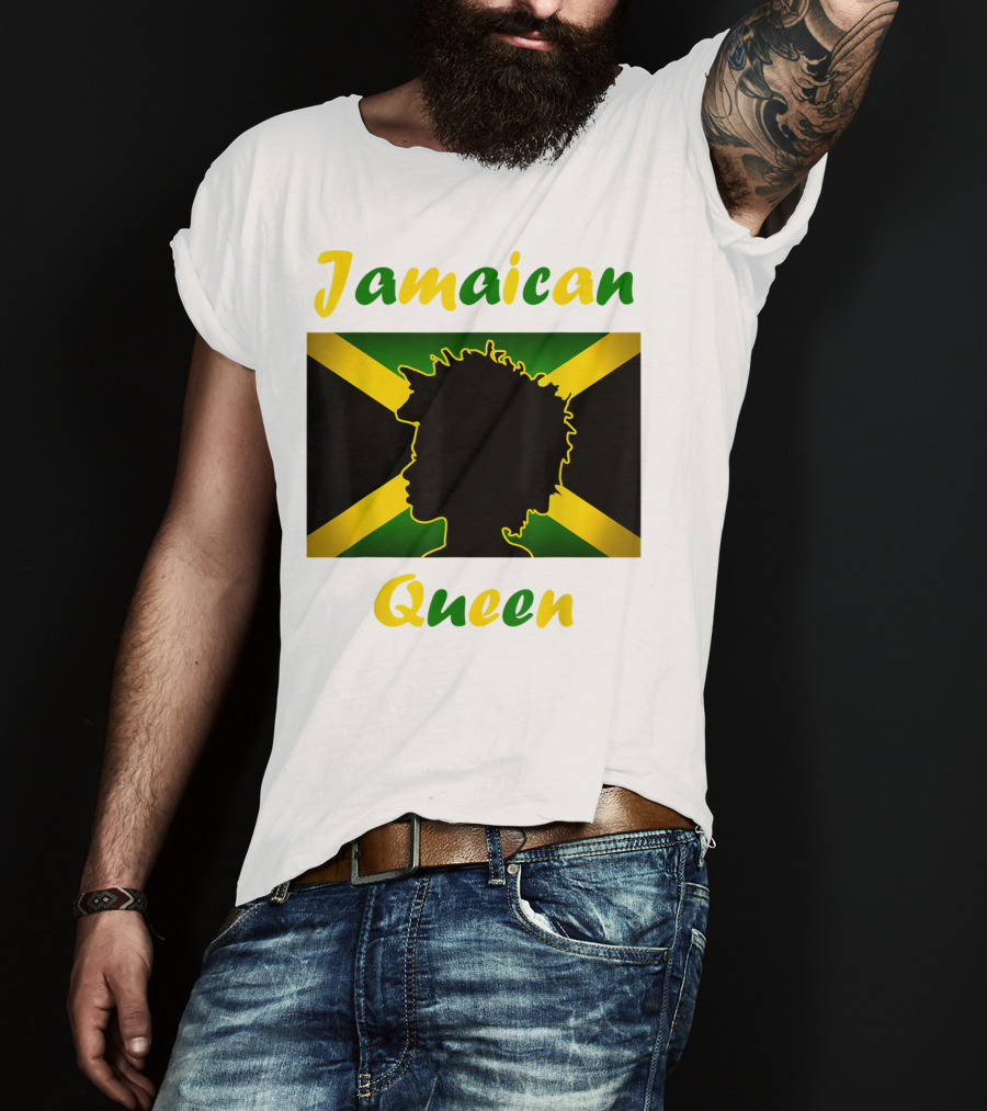 Jamaican Queen Independence Silhouette Flag T-Shirt