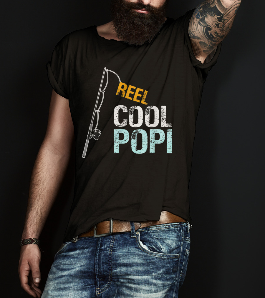 Reel Cool Popi Mens Graphic From Granddaughte T-Shirt