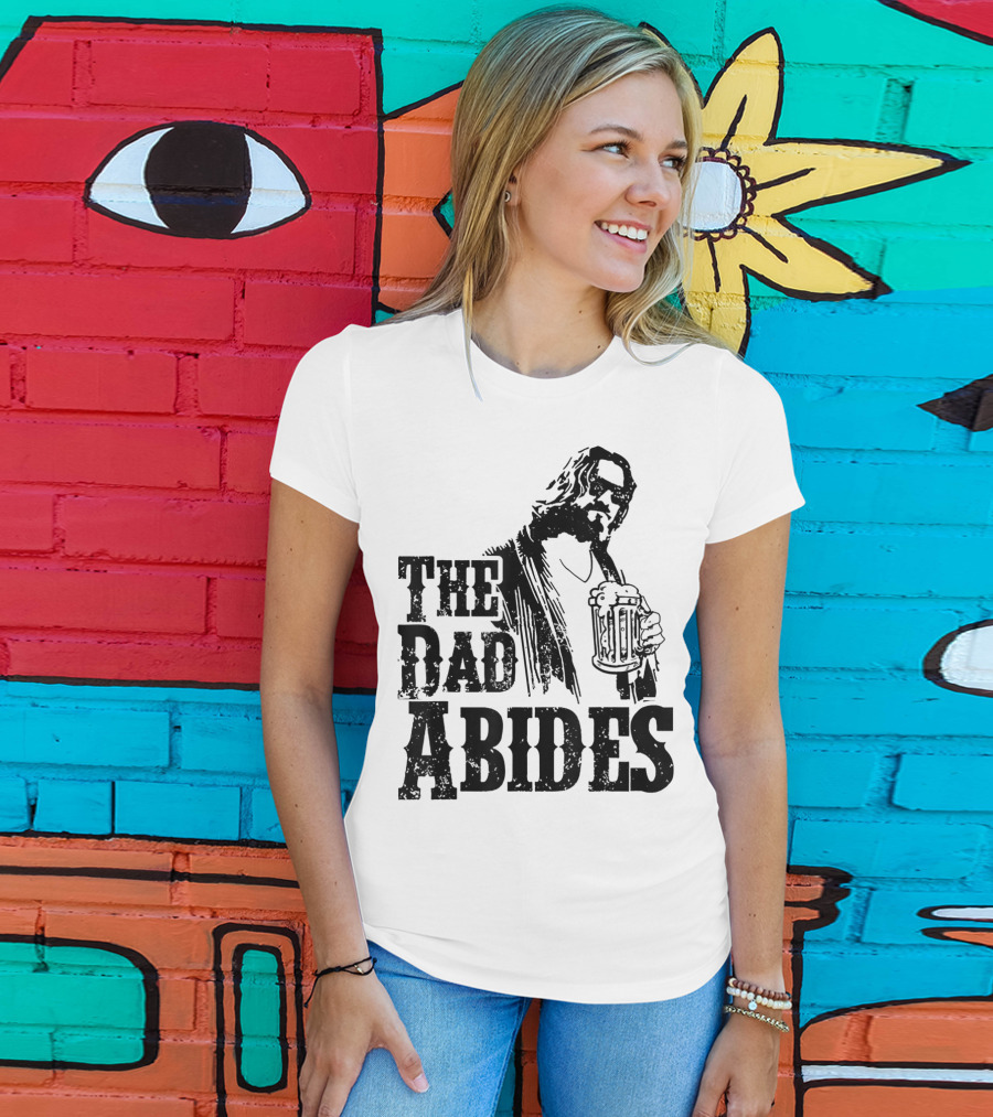 Mens Dad Abides Holding Beer Mug T-Shirt