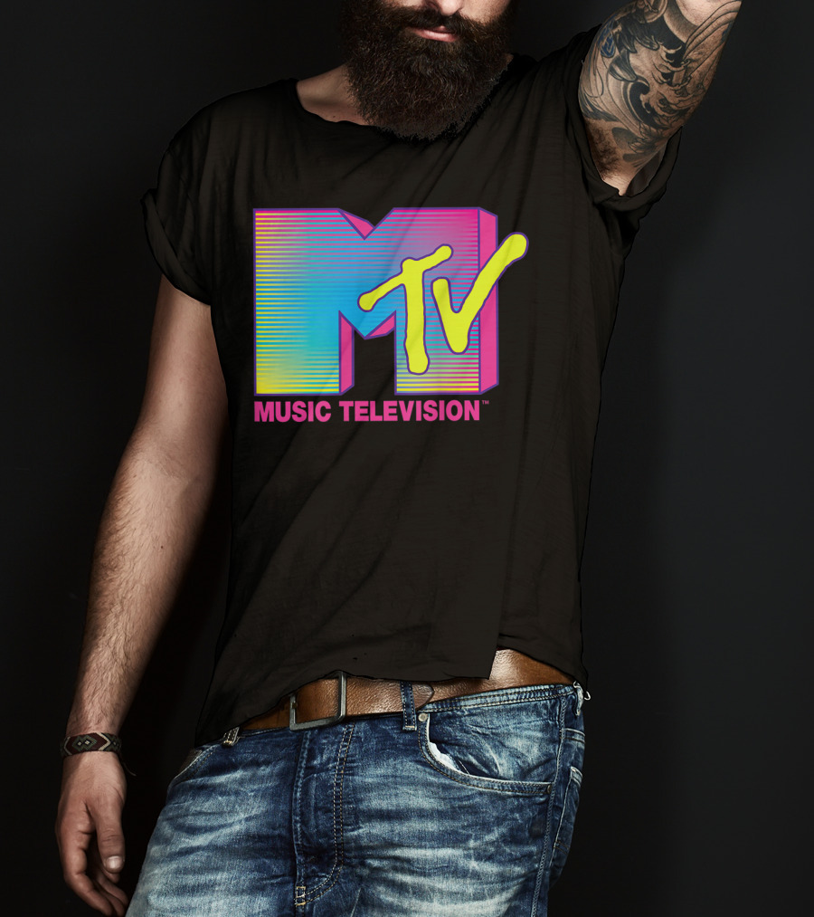 MTV Music Television Fluorescent Colors T-Shirt
