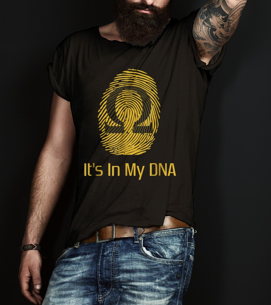 Omega Fingerprint It's In My DNA Psi Purple Phi Gold T-Shirt