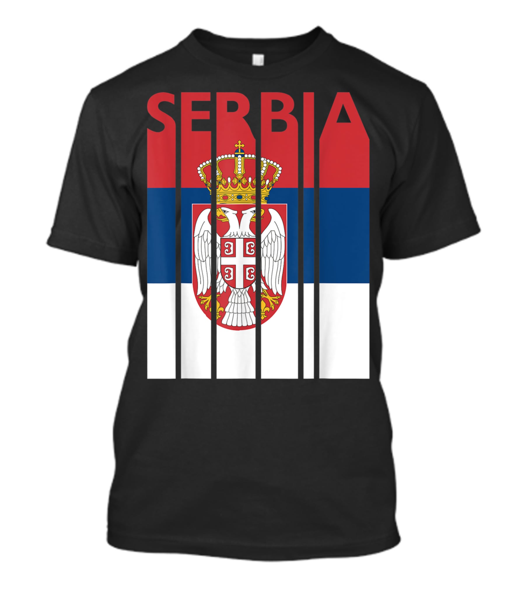 Serbia Vintage Flag Serbian Coat Of Arms T-Shirt