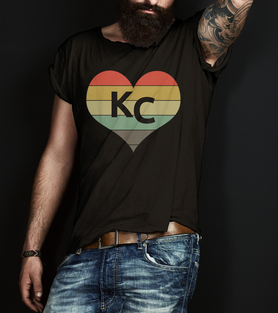 Kansas City Vintage Heart Love KC Men T-Shirt
