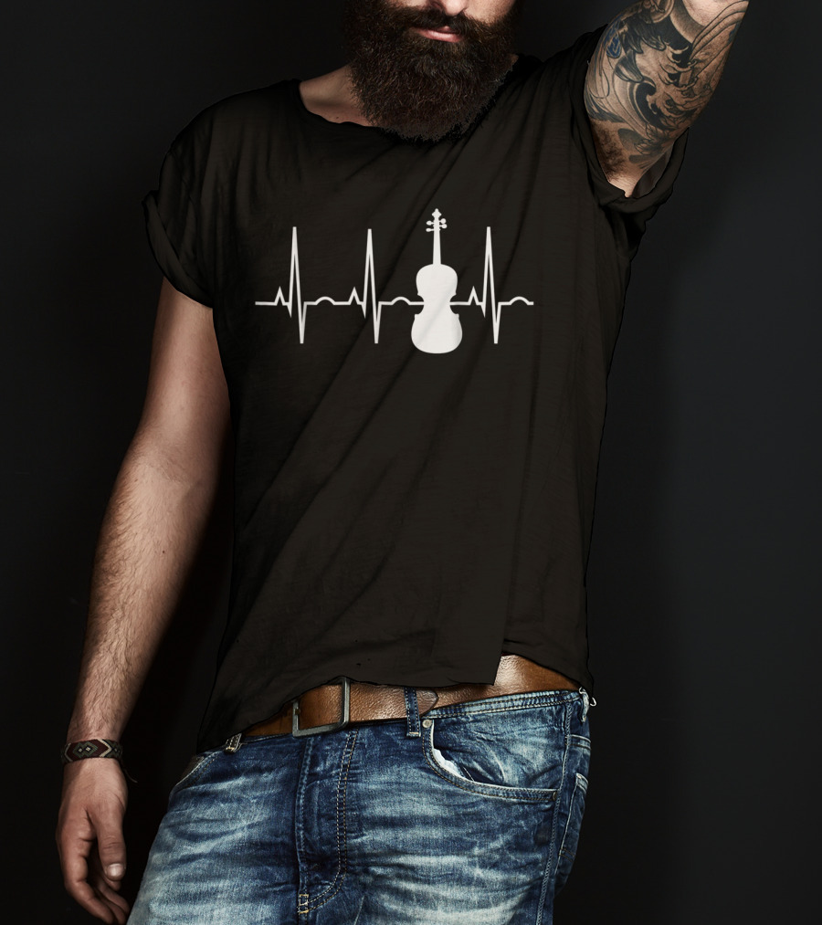 Viola Heartbeat Orchestra Player Musician T-Shirt