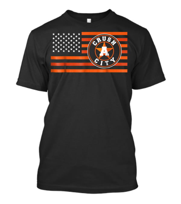 Houston Crush City Baseball Flag H Town Novelty T-Shirt