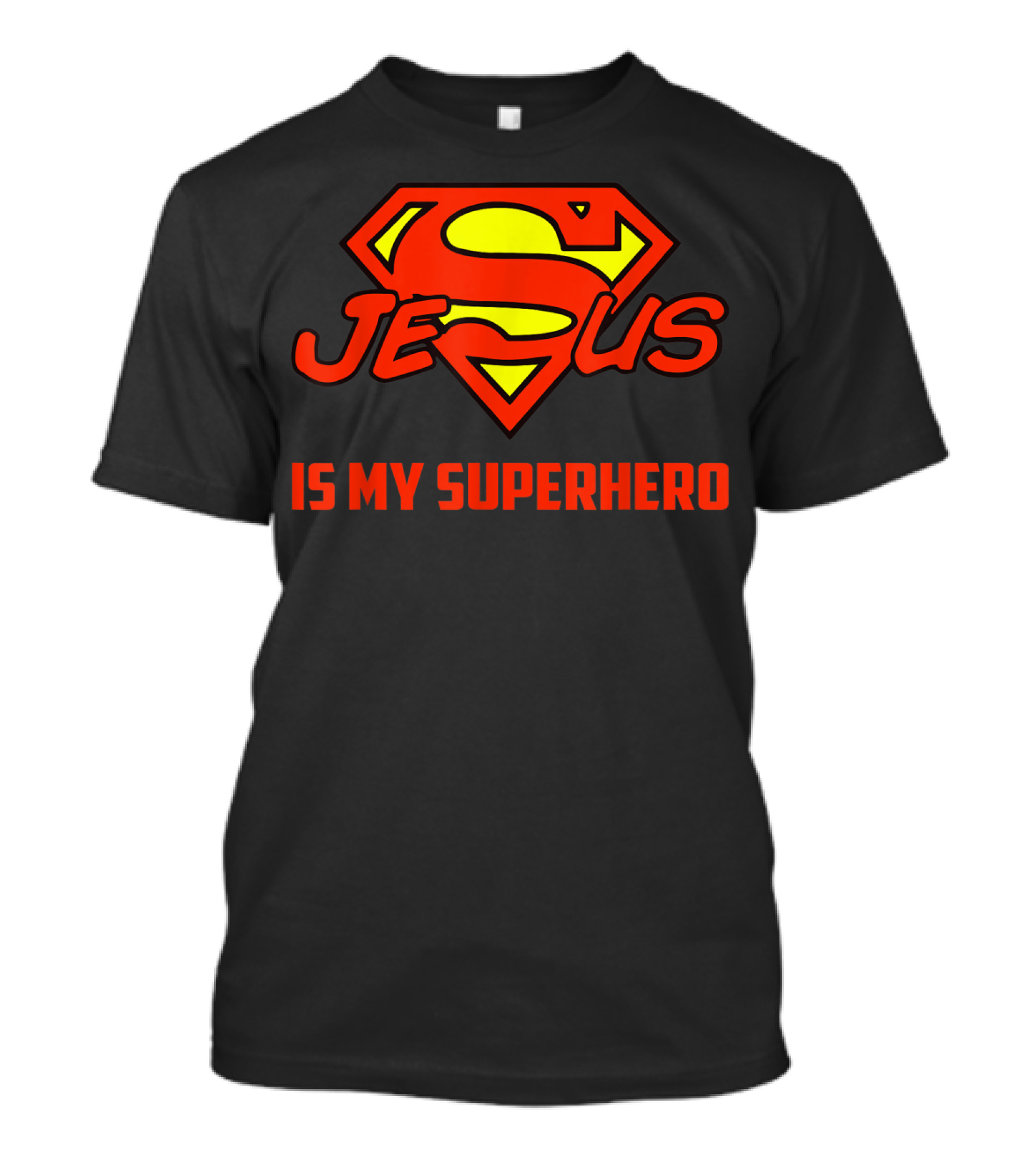 Jesus Is My Superhero Superman Logo Style Christian T-Shirt