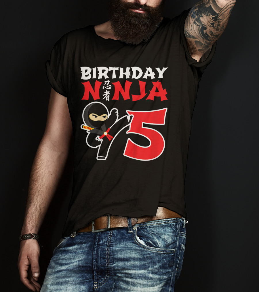 Birthday Ninja 5 Year Old T-Shirt
