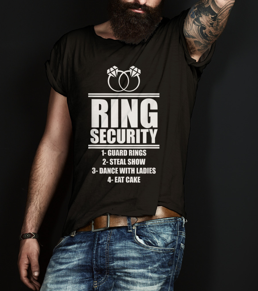 Kids Ring Security Ring Bearer Guard Rings Steal Show Dance Eat Cake T-Shirt