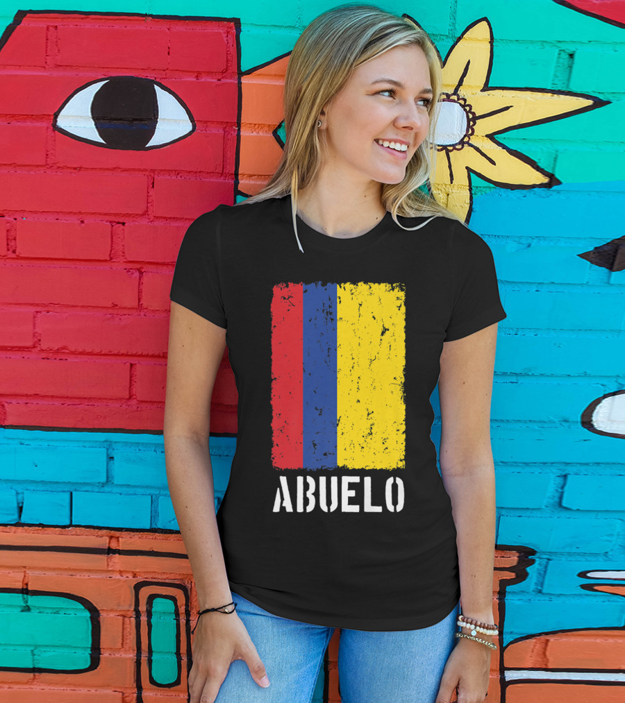 Colombian Grandpa Abuelo Colombia Flag T-Shirt