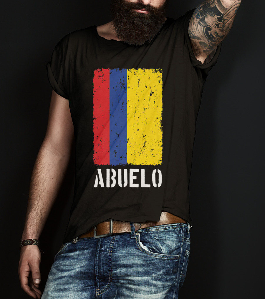 Colombian Grandpa Abuelo Colombia Flag T-Shirt