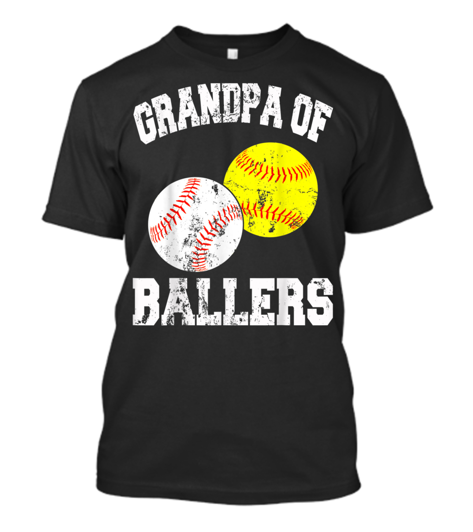 Grandpa Of Ballers Funny Baseball Softball T-Shirt