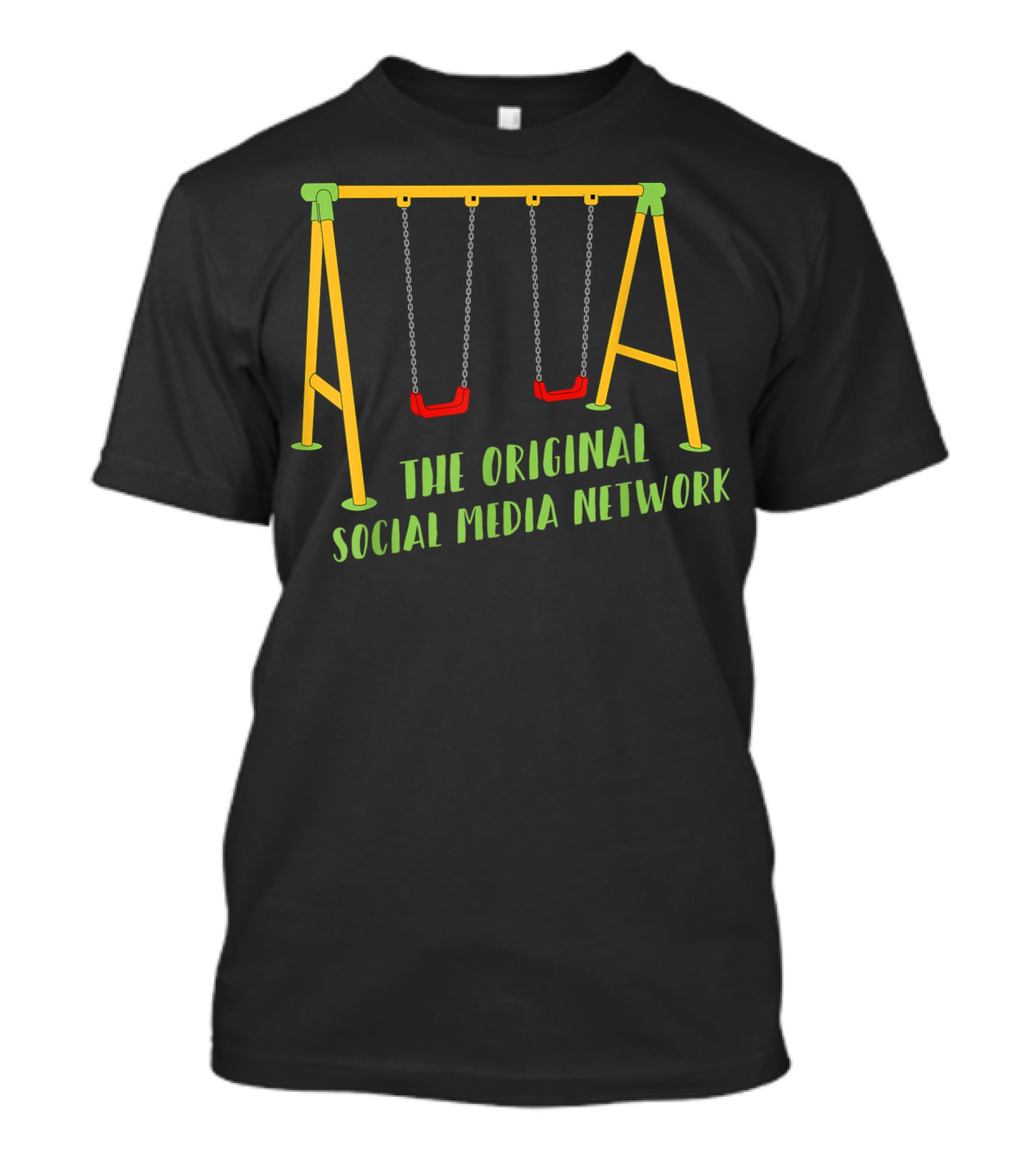 The Original Social Media Network Funny Playground Swing Set T-Shirt