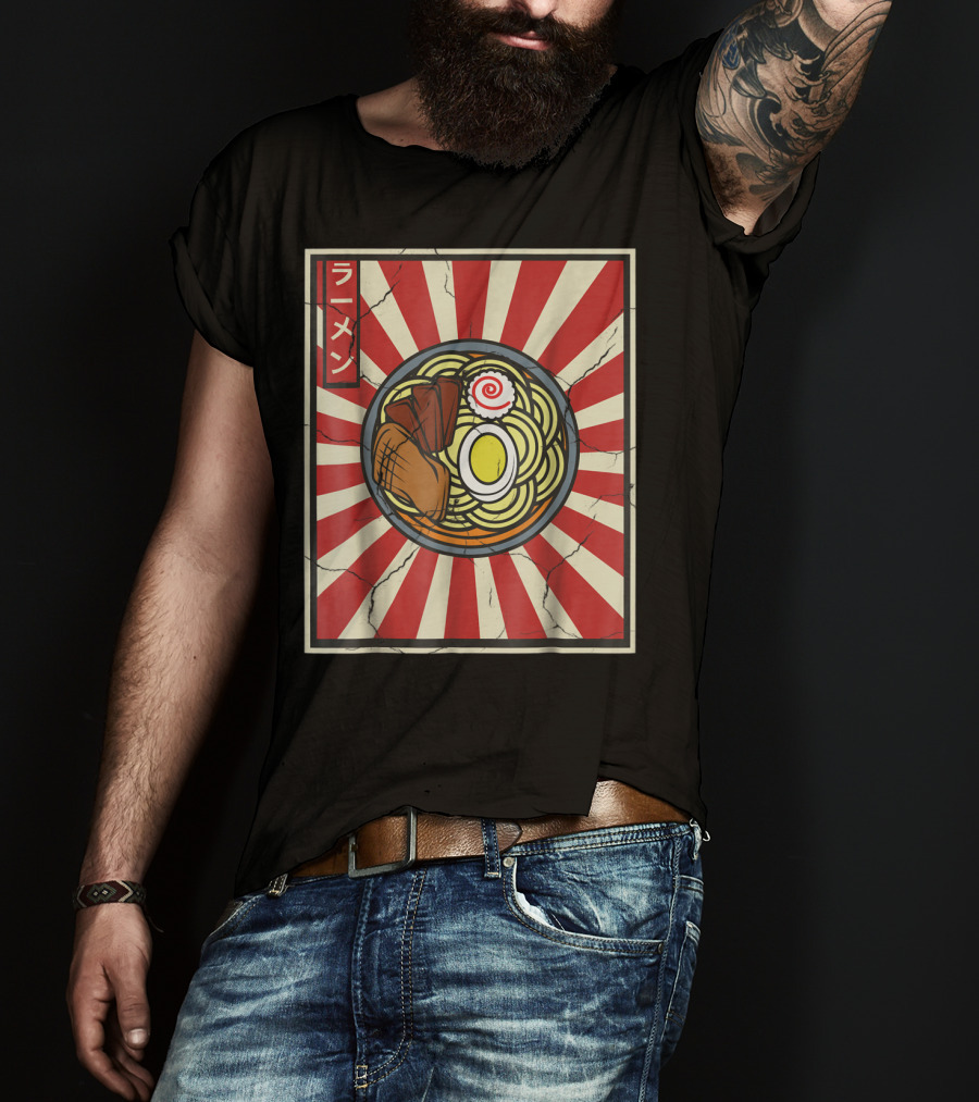 Ramen Retro Vintage Japanese Tasty Noodles Lover T-Shirt