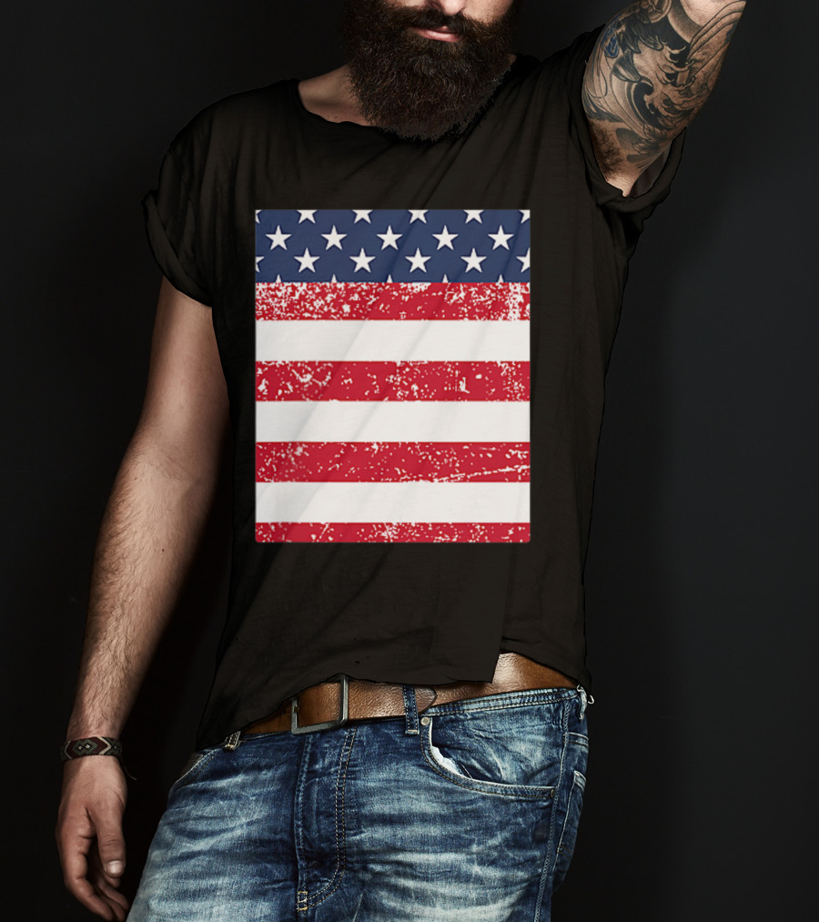USA Pocket American Flag T-Shirt