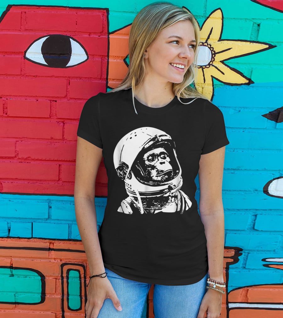 Vintage Space Astronaut Monkey Iconic Exploration T-Shirt