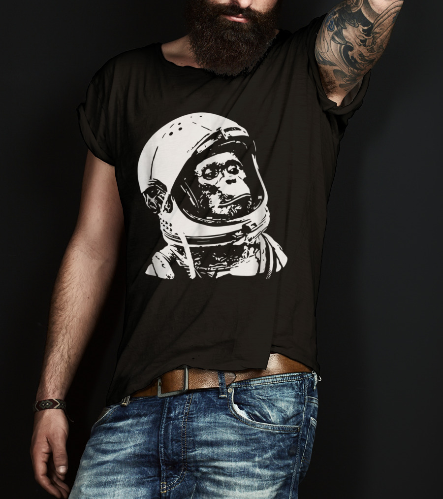 Vintage Space Astronaut Monkey Iconic Exploration T-Shirt
