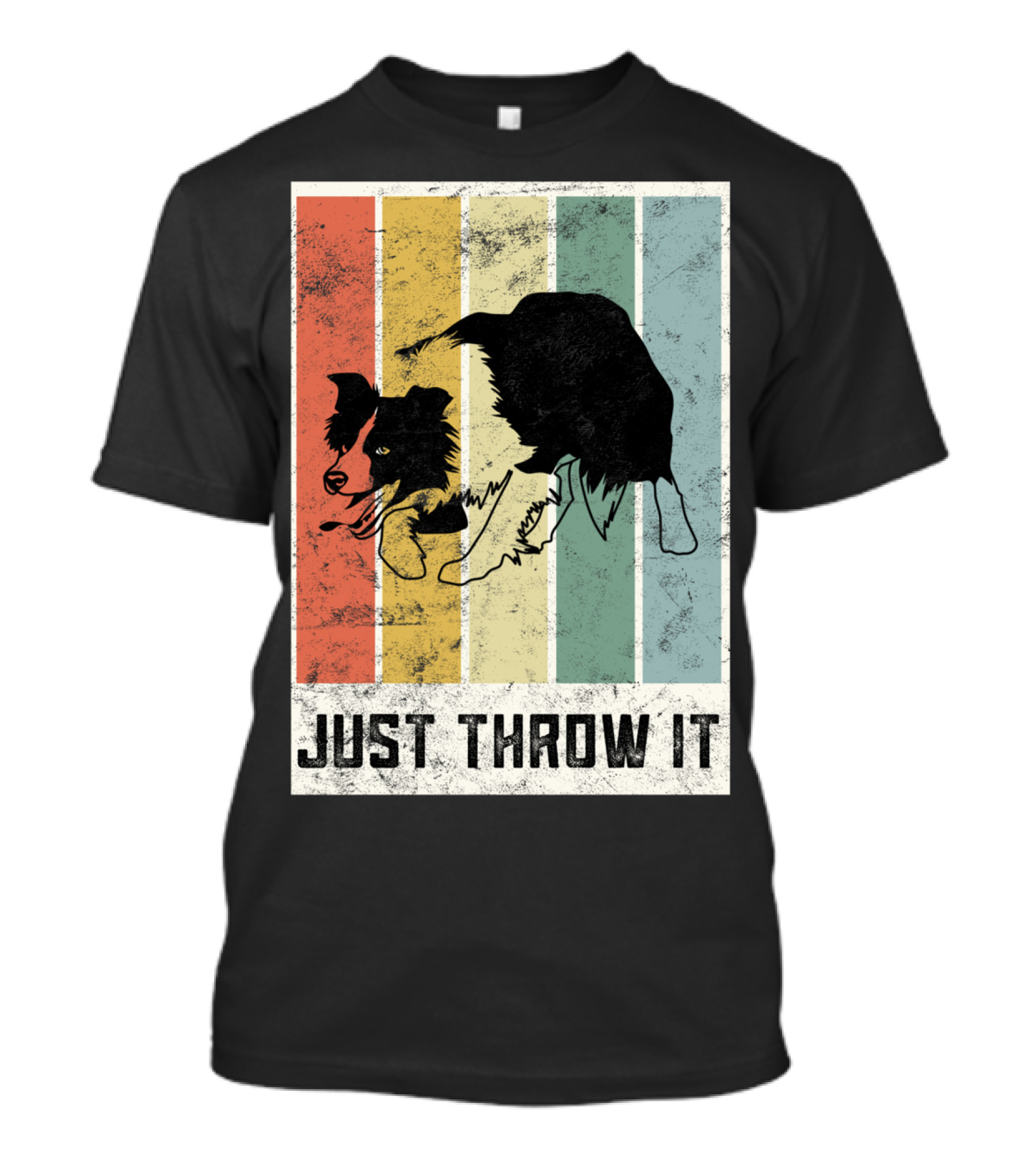 Just Throw It I Love My Border Collie Mom Herd T-Shirt