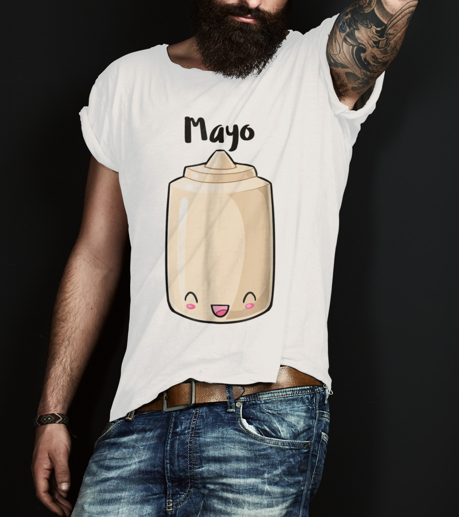 Kawaii Mayo Smiling Mayonnaise Bottle T-Shirt