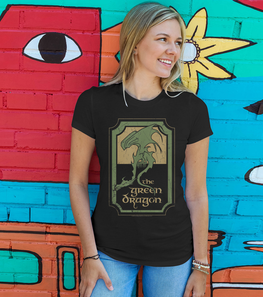 The Green Dragon Tavern Lord Of The Rings Fantasy T-Shirt