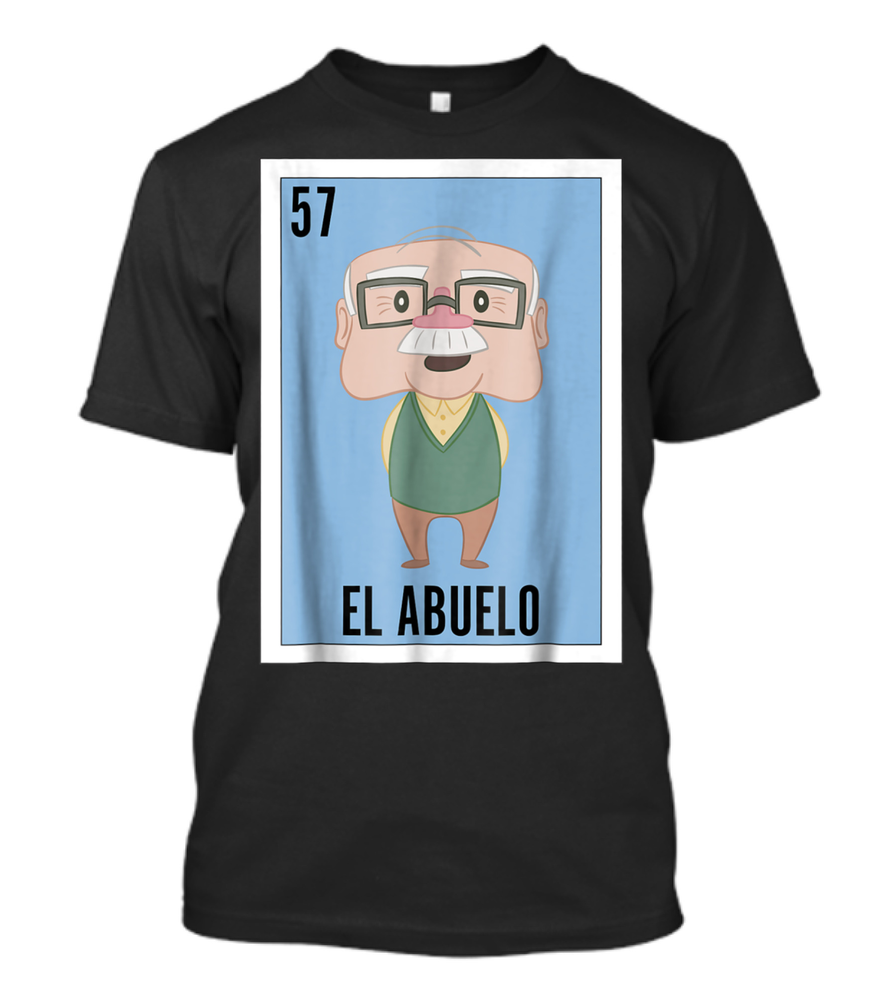 Mens Mexican Loteria El Abuelo 57 T-Shirt