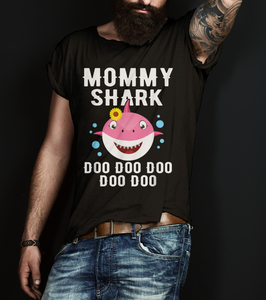 Mommy Shark Doo Doo Doo Doo Funny Kids Video Baby T-Shirt