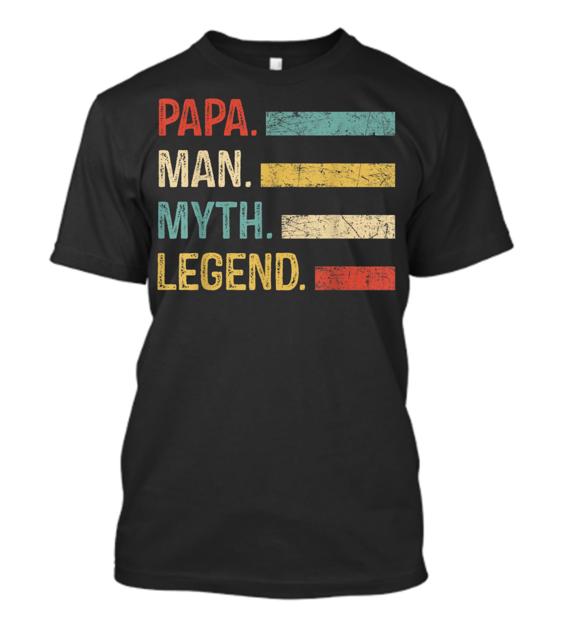 Papa Man Myth Legend Vintage Mens Dad Father T-Shirt