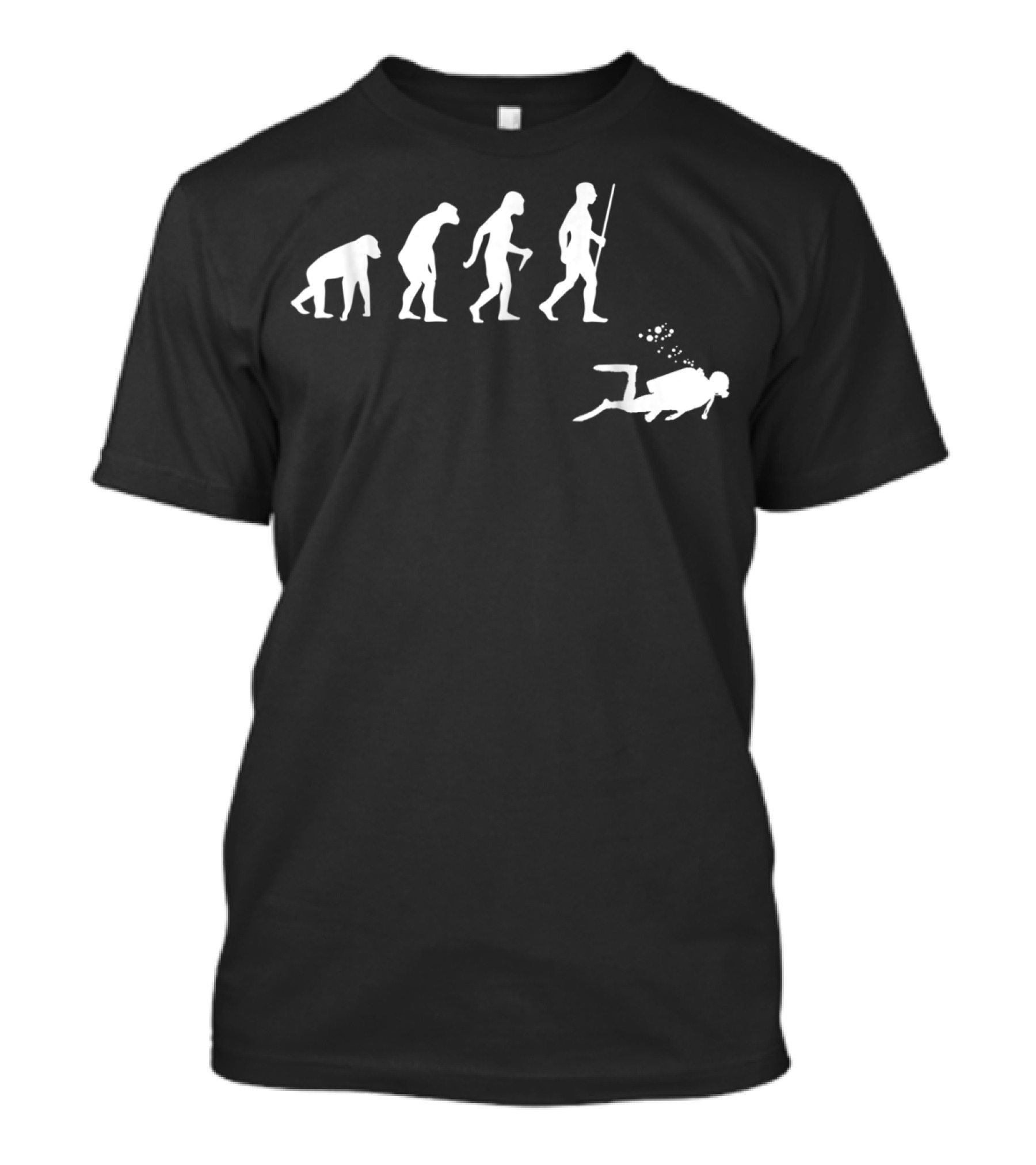 Scuba Diving Evolution Journey Through Time T-Shirt