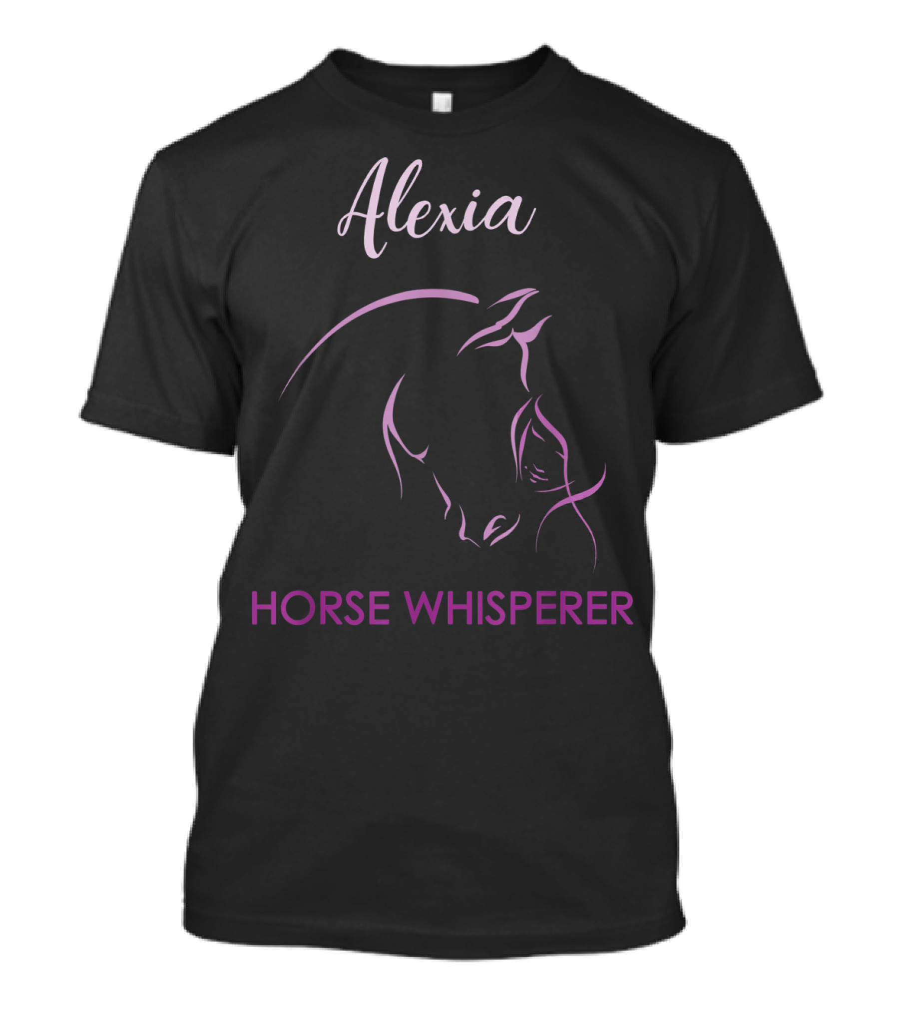 Alexia Horse Whisperer Elegant Purple Outline T-Shirt