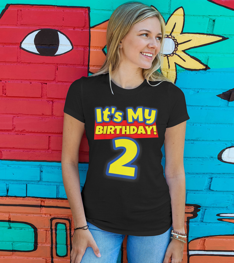 Kids 2 Year Old Birthday Boys And Girls It's My Birthday 2 T-Shirt