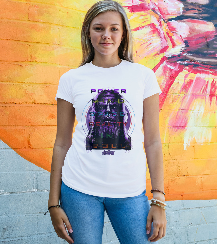 Marvel Avengers Infinity War Thanos Power Mind Space Reality Time Soul T-Shirt