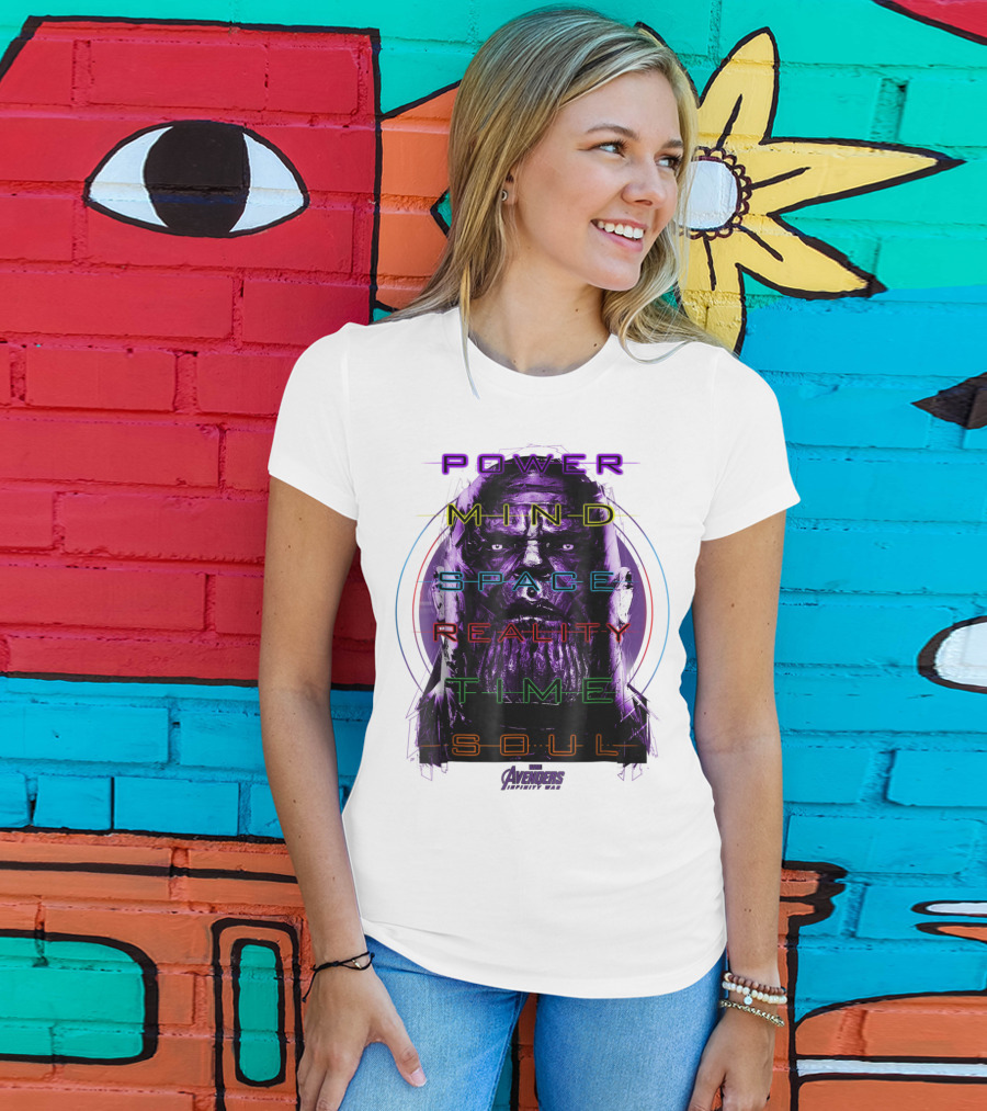 Marvel Avengers Infinity War Thanos Power Mind Space Reality Time Soul T-Shirt