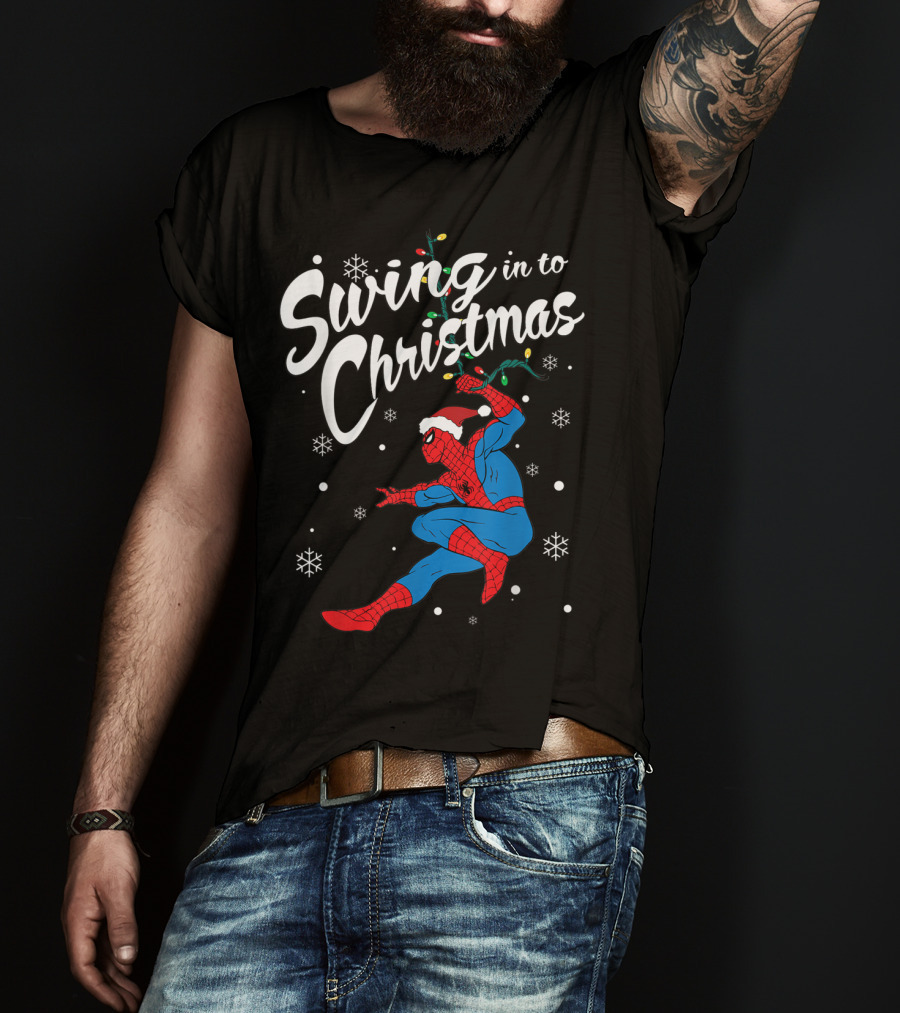 Swing In To Christmas With Marvel Spider-Man T-Shirt