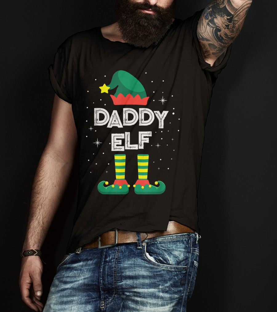 Daddy Elf Funny Family Holiday Christmas T-Shirt