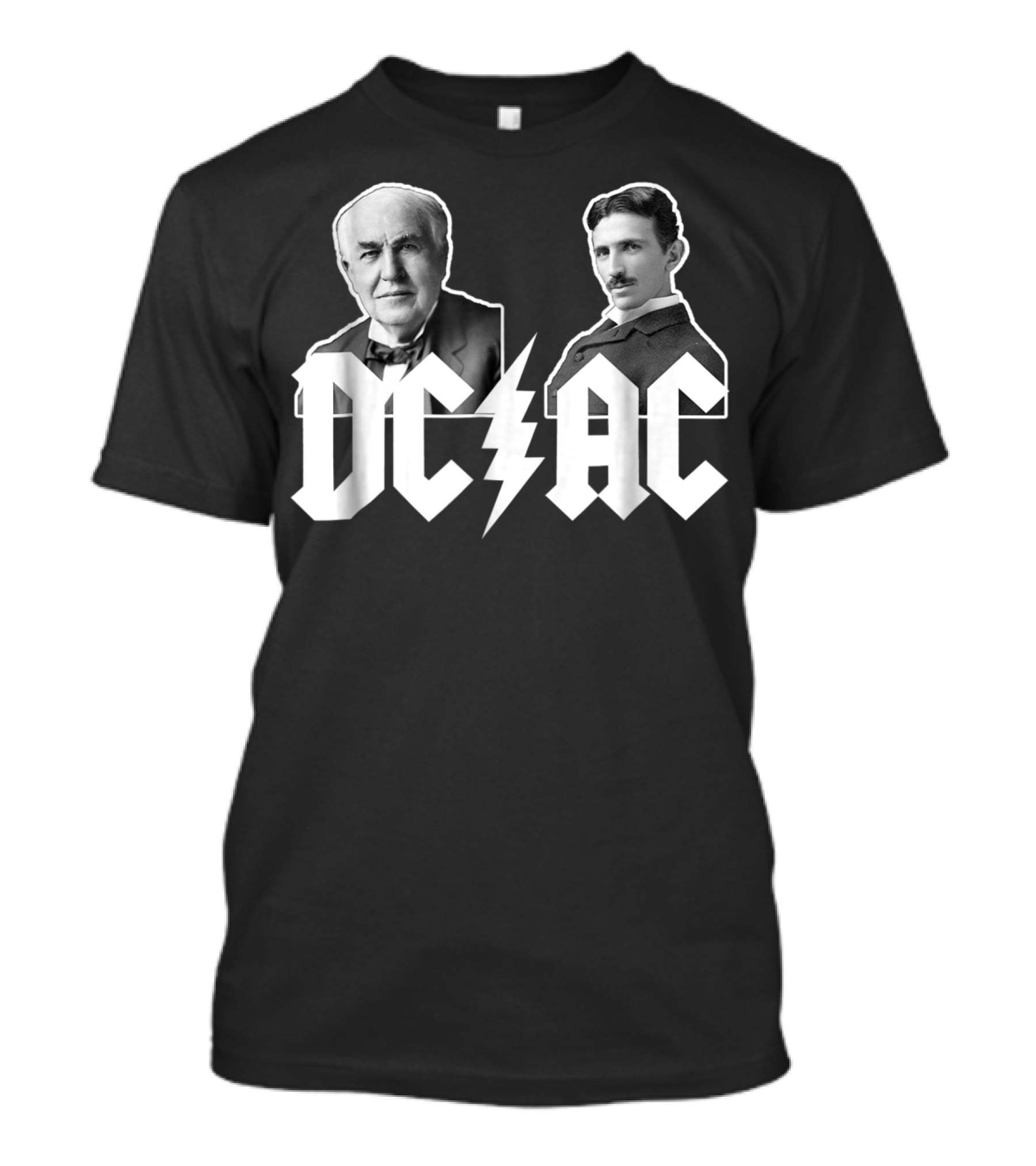 Nikola Tesla Thomas Edison DC AC Electric War T-Shirt